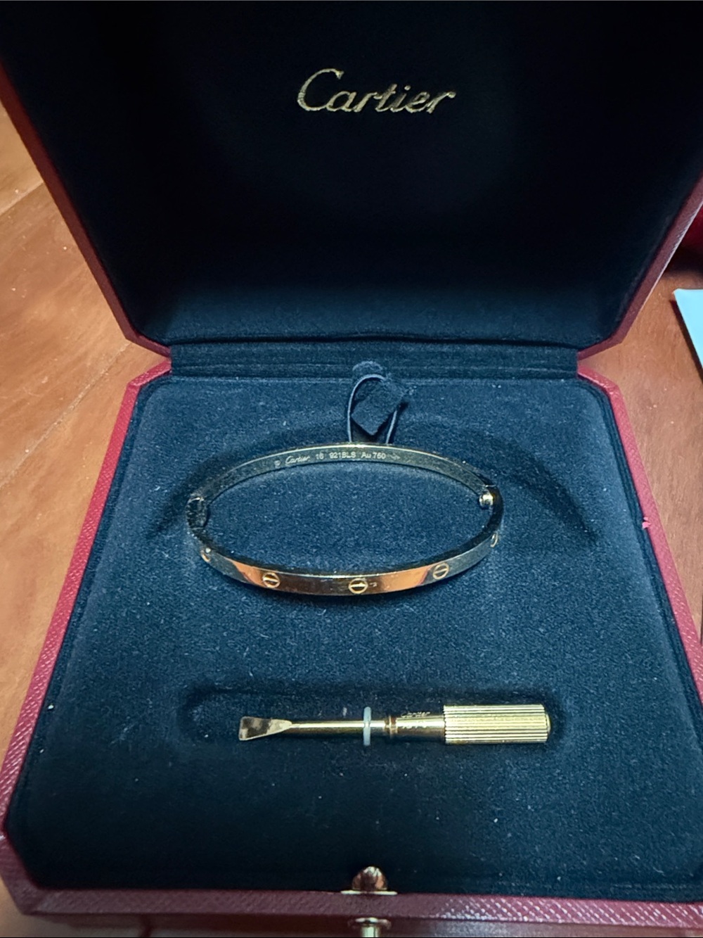 Cartier Yellow Gold Love Bracelet with Screwdriver